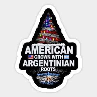 Christmas Tree  American Grown With Argentinian Roots - Gift for Argentinian From Argentina Sticker